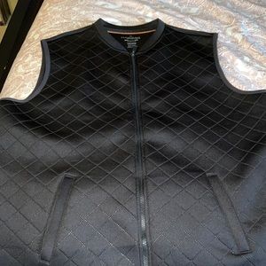 Haggar in Motion Black Quilted Vest - Mens 2XL